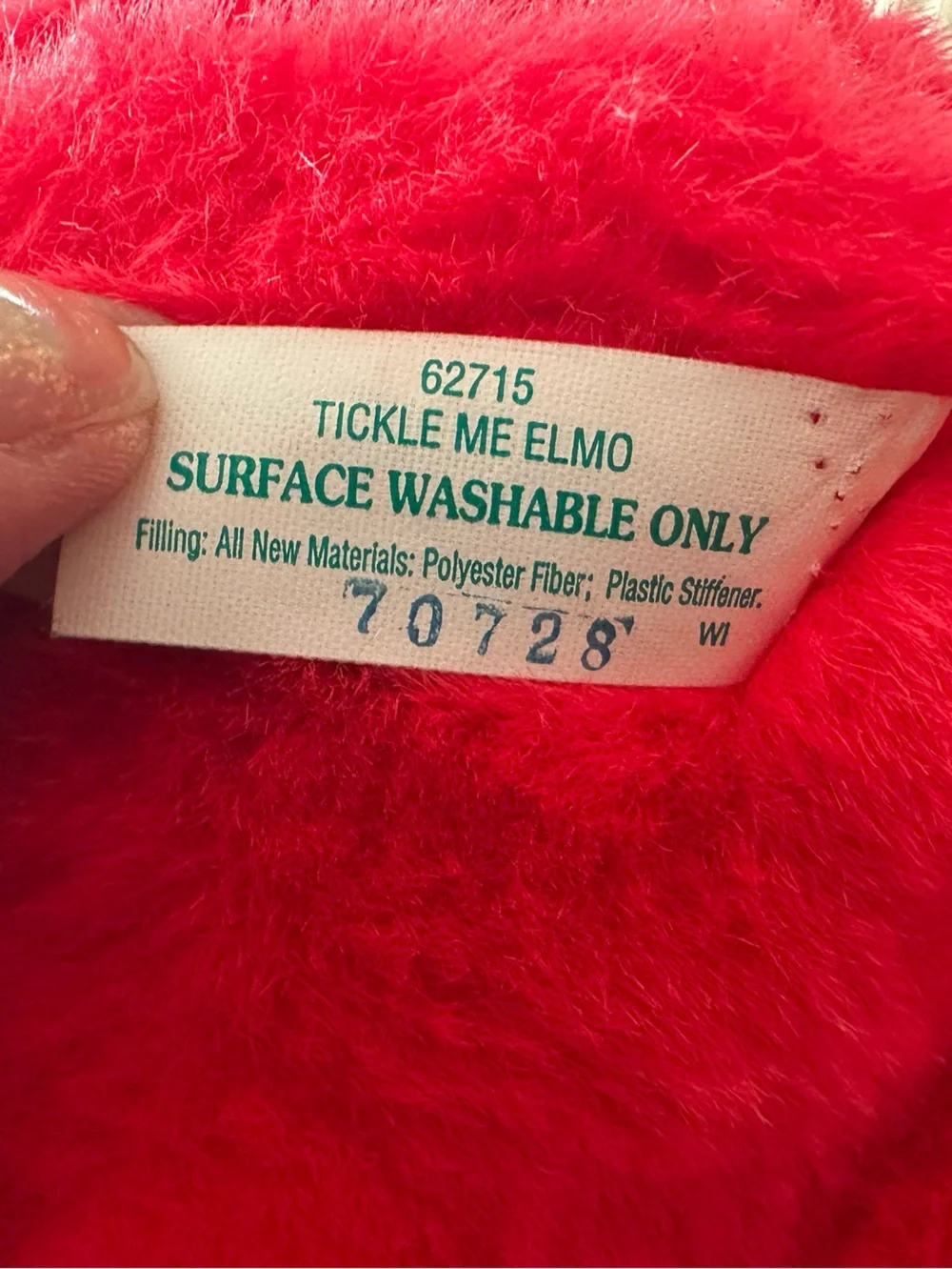 Vintage Original Tyco Tickle Me Elmo stuffed plush toy.  Still laughs & talks